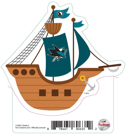 Fan Creations Decal Sharks - NHL 3 inch Decal