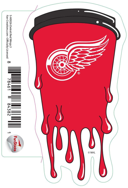 Fan Creations Decal Red Wings - NHL 3 inch Decal