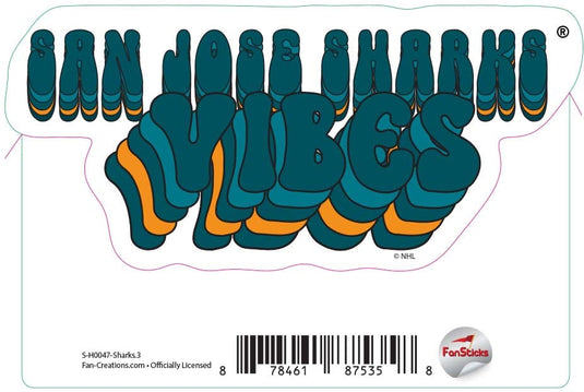 Fan Creations Decal Sharks - NHL 3 inch Decal