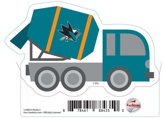 Fan Creations Decal Sharks - NHL 3 inch Decal