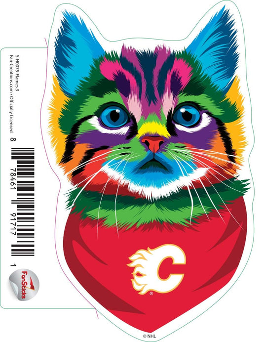 Fan Creations Decal Flames - NHL 3 inch Decal