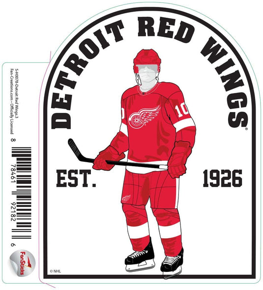 Fan Creations Decal Red Wings - NHL 3 inch Decal