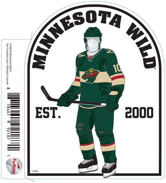Fan Creations Decal Minnesota Wild - NHL 3 inch Decal