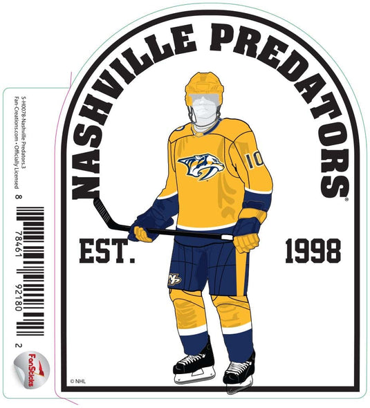 Fan Creations Decal Nashville Predators - NHL 3 inch Decal
