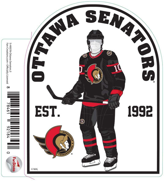 Fan Creations Decal Ottawa Senators - NHL 3 inch Decal