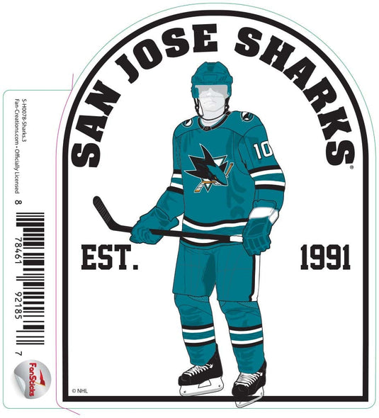Fan Creations Decal San Jose Sharks - NHL 3 inch Decal