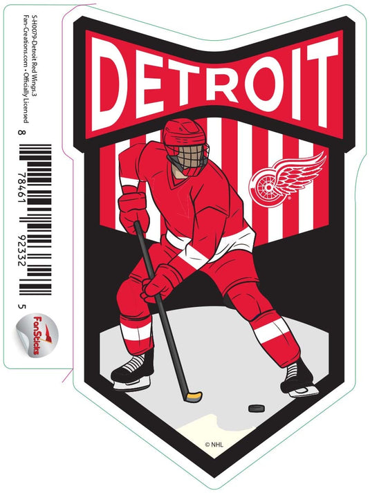 Fan Creations Decal Red Wings - NHL 3 inch Decal