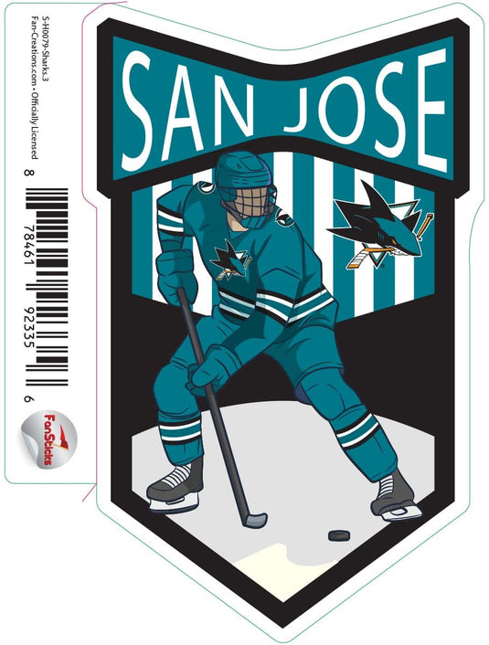Fan Creations Decal Sharks - NHL 3 inch Decal