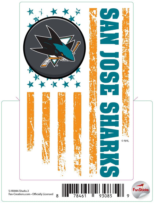 Fan Creations Decal Sharks - NHL 3 inch Decal