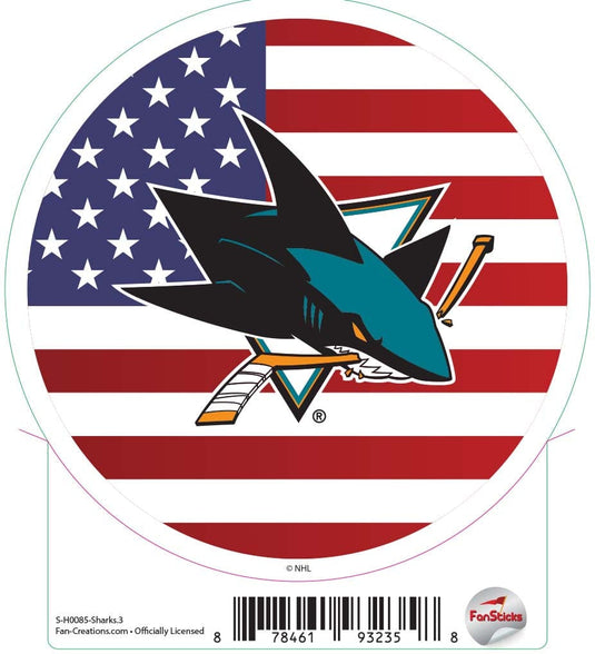 Fan Creations Decal Sharks - NHL 3 inch Decal