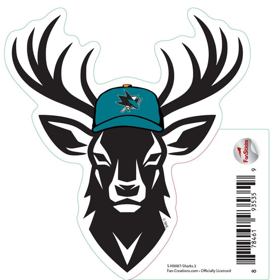 Fan Creations Decal Sharks - NHL 3 inch Decal