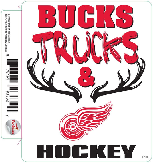 Fan Creations Decal Red Wings - NHL 3 inch Decal