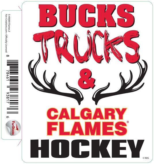 Fan Creations Decal Flames - NHL 3 inch Decal