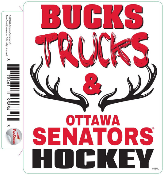 Fan Creations Decal Ottawa Senators - NHL 3 inch Decal