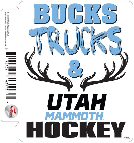 Fan Creations Decal Utah Mammoth - NHL 3 inch Decal