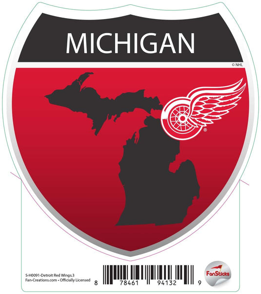 Fan Creations Decal Red Wings - NHL 3 inch Decal