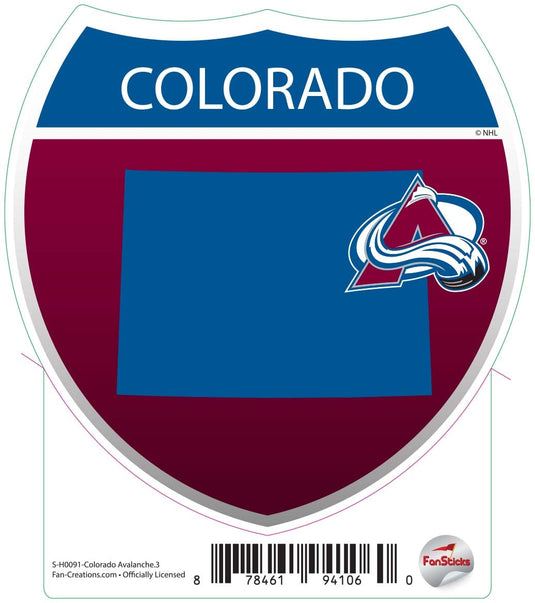 Fan Creations Decal Colorado Avalanche - NHL 3 inch Decal