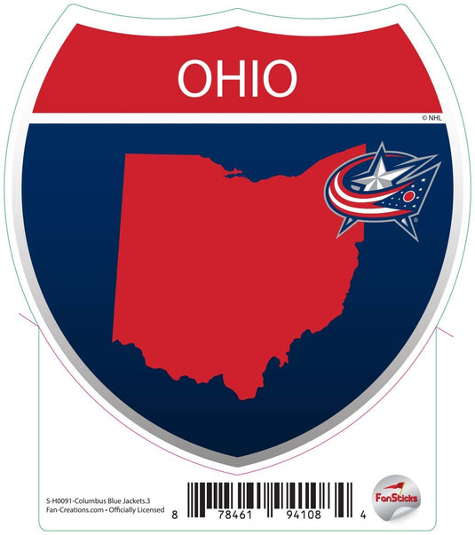 Fan Creations Decal Columbus Blue Jacket - NHL 3 inch Decal