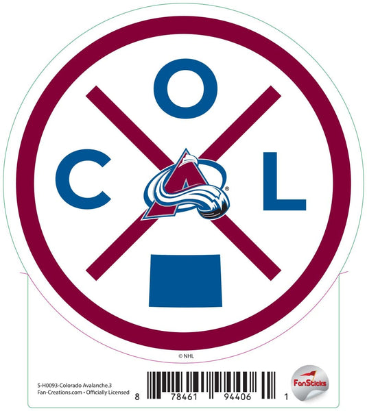 Fan Creations Decal Colorado Avalanche - NHL 3 inch Decal