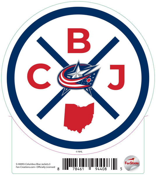Fan Creations Decal Columbus Blue Jacket - NHL 3 inch Decal