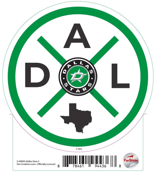 Fan Creations Decal Dallas Stars - NHL 3 inch Decal