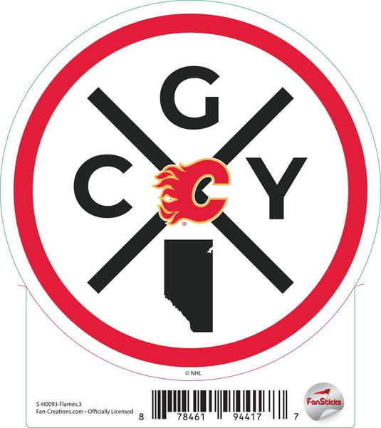 Fan Creations Decal Flames - NHL 3 inch Decal