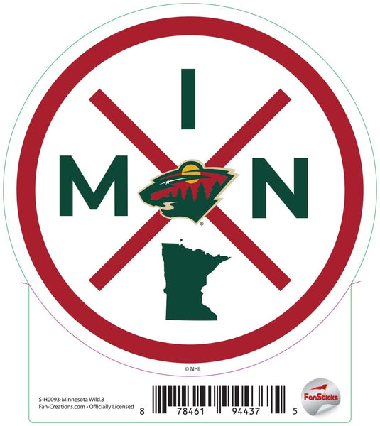 Fan Creations Decal Minnesota Wild - NHL 3 inch Decal