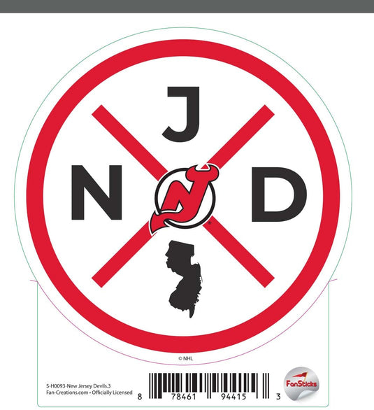 Fan Creations Decal New Jersey Devils - NHL 3 inch Decal