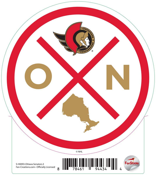 Fan Creations Decal Ottawa Senators - NHL 3 inch Decal