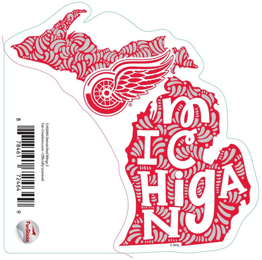Fan Creations Decal Red Wings - NHL 3 inch Decal