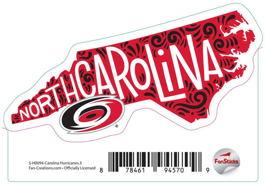 Fan Creations Decal Carolina Hurricanes - NHL 3 inch Decal