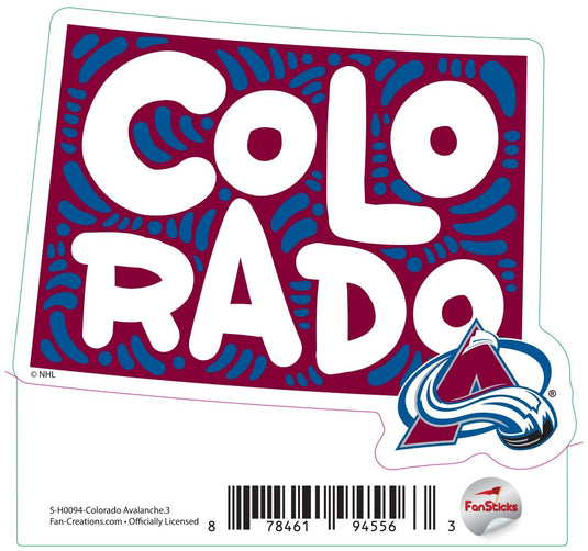 Fan Creations Decal Colorado Avalanche - NHL 3 inch Decal