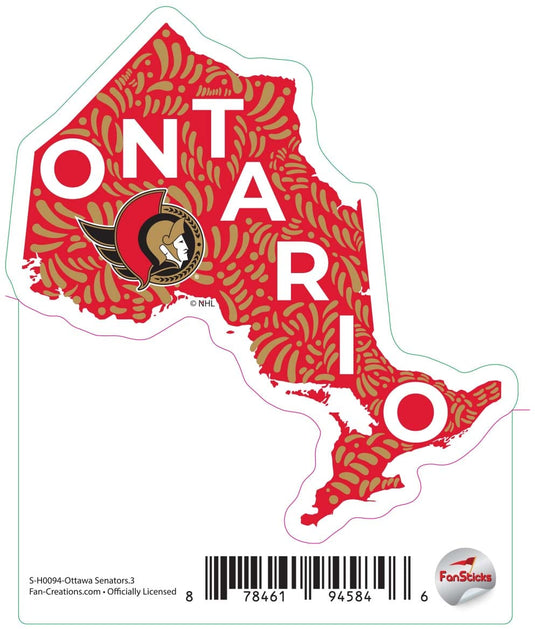 Fan Creations Decal Ottawa Senators - NHL 3 inch Decal
