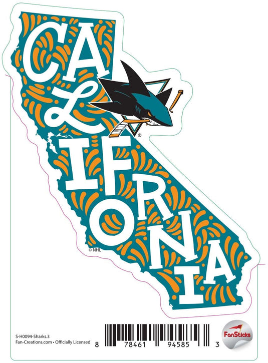 Fan Creations Decal San Jose Sharks - NHL 3 inch Decal