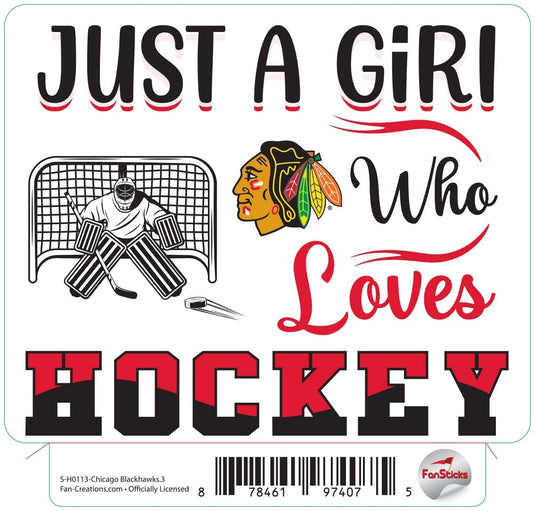 Fan Creations Decal Chicago Blackhawks - NHL 3 inch Decal