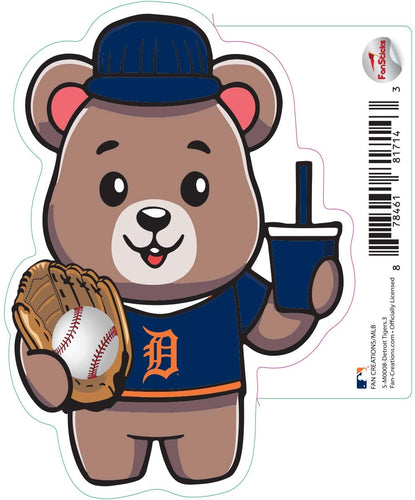 Fan Creations Decal Detroit Tigers 3in Decal Bear