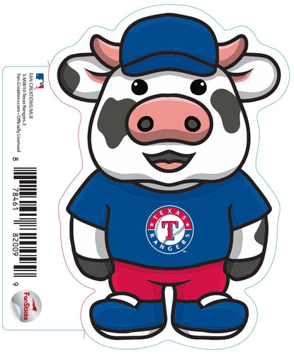 Fan Creations Decal Texas Rangers 3in Decal Cow