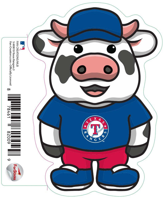 Fan Creations Decal Texas Rangers 3in Decal Cow