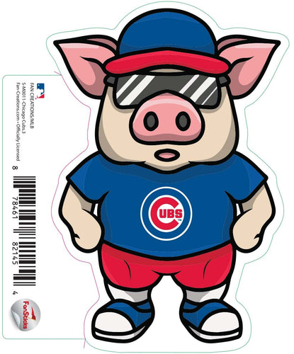 Fan Creations Decal Chicago Cubs 3in Decal - Pig