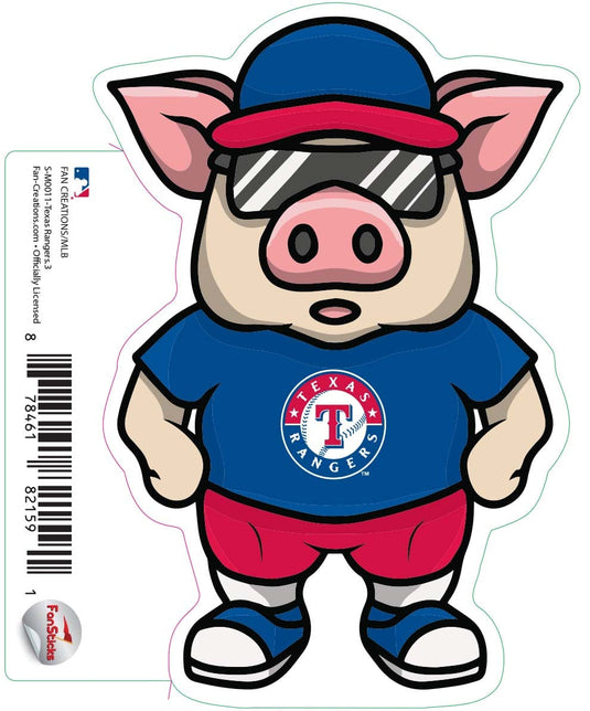 Fan Creations Decal Texas Rangers 3in Decal Pig