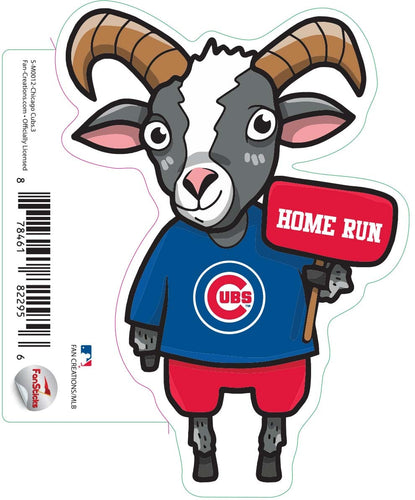 Fan Creations Decal Chicago Cubs 3in Decal - Goat