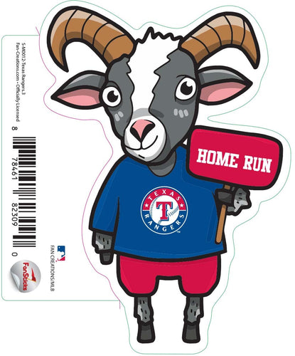 Fan Creations Decal Texas Rangers 3in Decal Goat