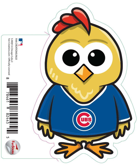 Fan Creations Decal Chicago Cubs 3in Decal - Chicken