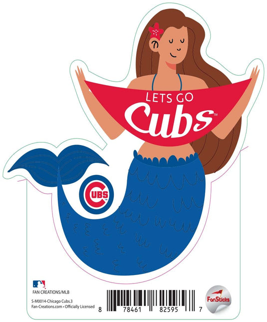 Fan Creations Decal Chicago Cubs 3in Decal - Mermaid with Banner