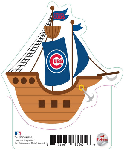 Fan Creations Decal Chicago Cubs 3in Decal - Pirate Ship