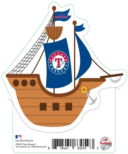 Fan Creations Decal Texas Rangers 3in Decal Pirate Ship