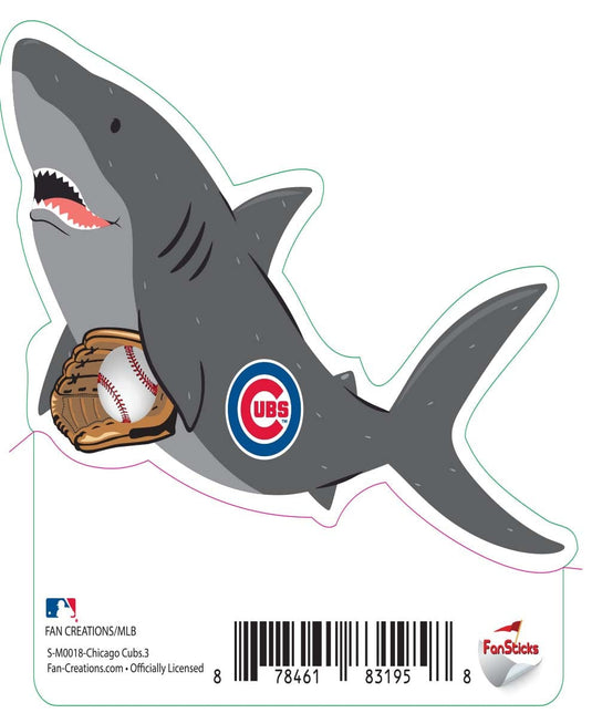 Fan Creations Decal Chicago Cubs 3in Decal - Shark