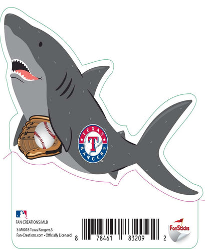 Fan Creations Decal Texas Rangers 3in Decal Shark