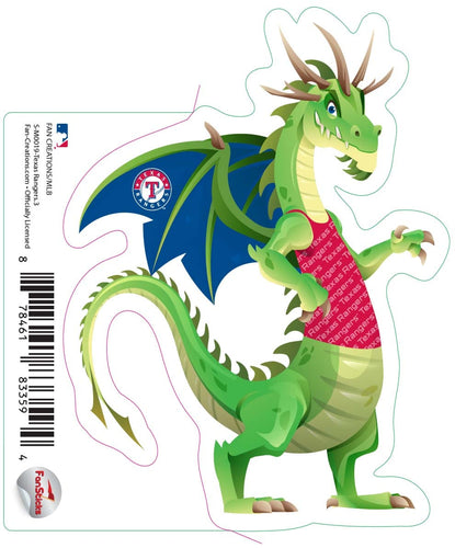 Fan Creations Decal Texas Rangers 3in Decal Dragon with Shirt