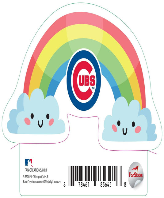 Fan Creations Decal Chicago Cubs 3in Decal - Rainbow